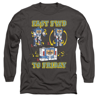 Transformers Forward Friday Mens Long Sleeve Shirt Charcoal