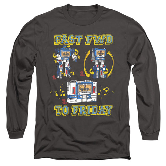 Transformers Forward Friday Mens Long Sleeve Shirt Charcoal