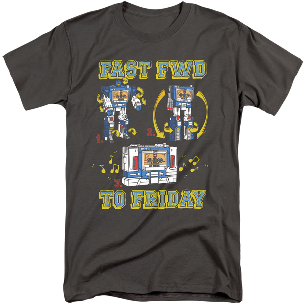 Transformers Forward Friday Mens Tall T Shirt Charcoal