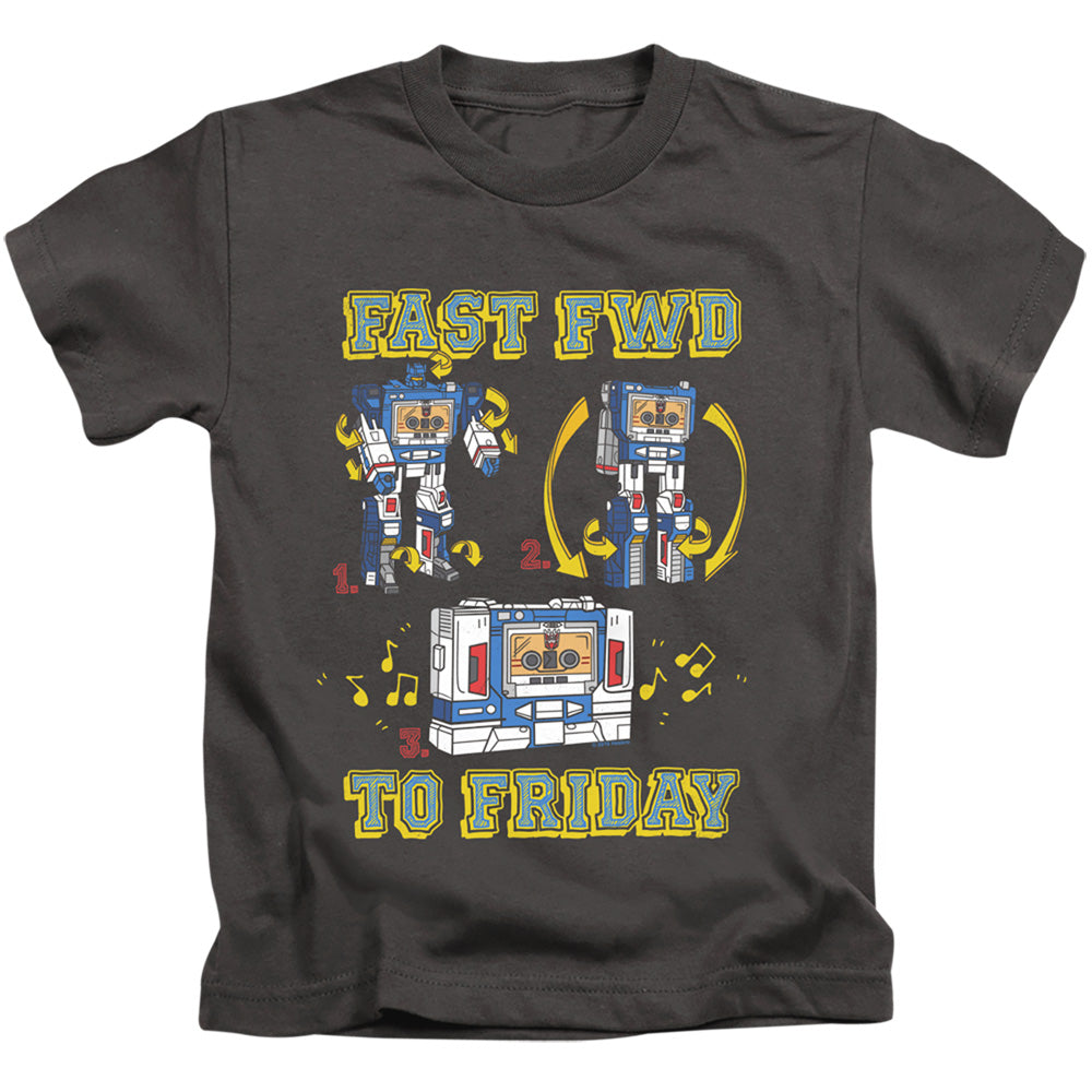 Transformers Forward Friday Juvenile Kids Youth T Shirt Charcoal