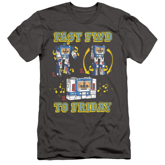 Transformers Forward Friday Slim Fit Mens T Shirt Charcoal