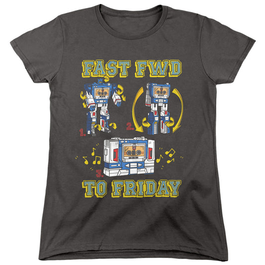 Transformers Forward Friday Womens T Shirt Charcoal