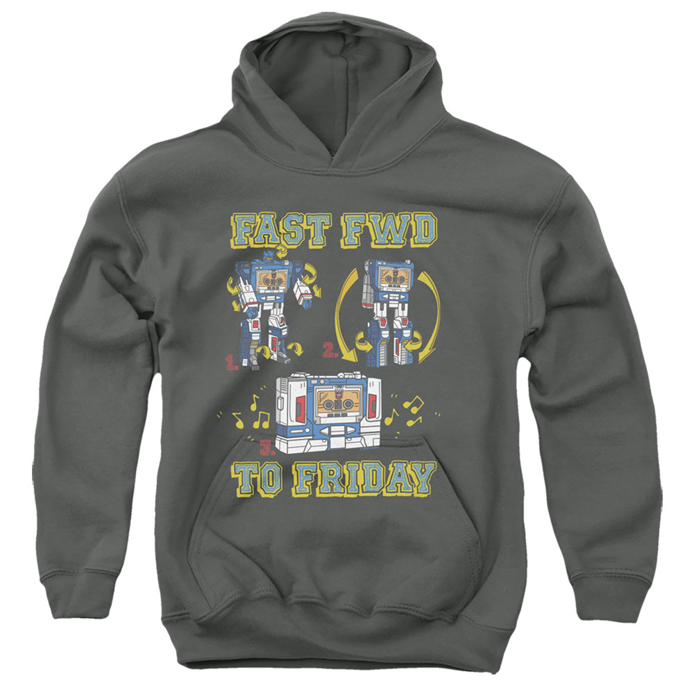 Transformers Forward Friday Kids Youth Hoodie Charcoal