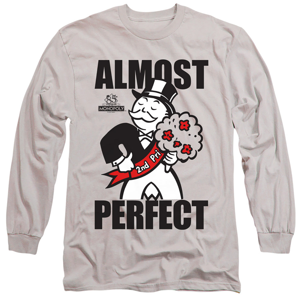 Monopoly Almost Perfect Mens Long Sleeve Shirt Silver