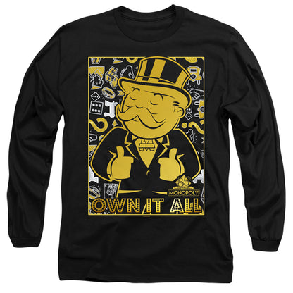 Monopoly Own Mens Long Sleeve Shirt Black