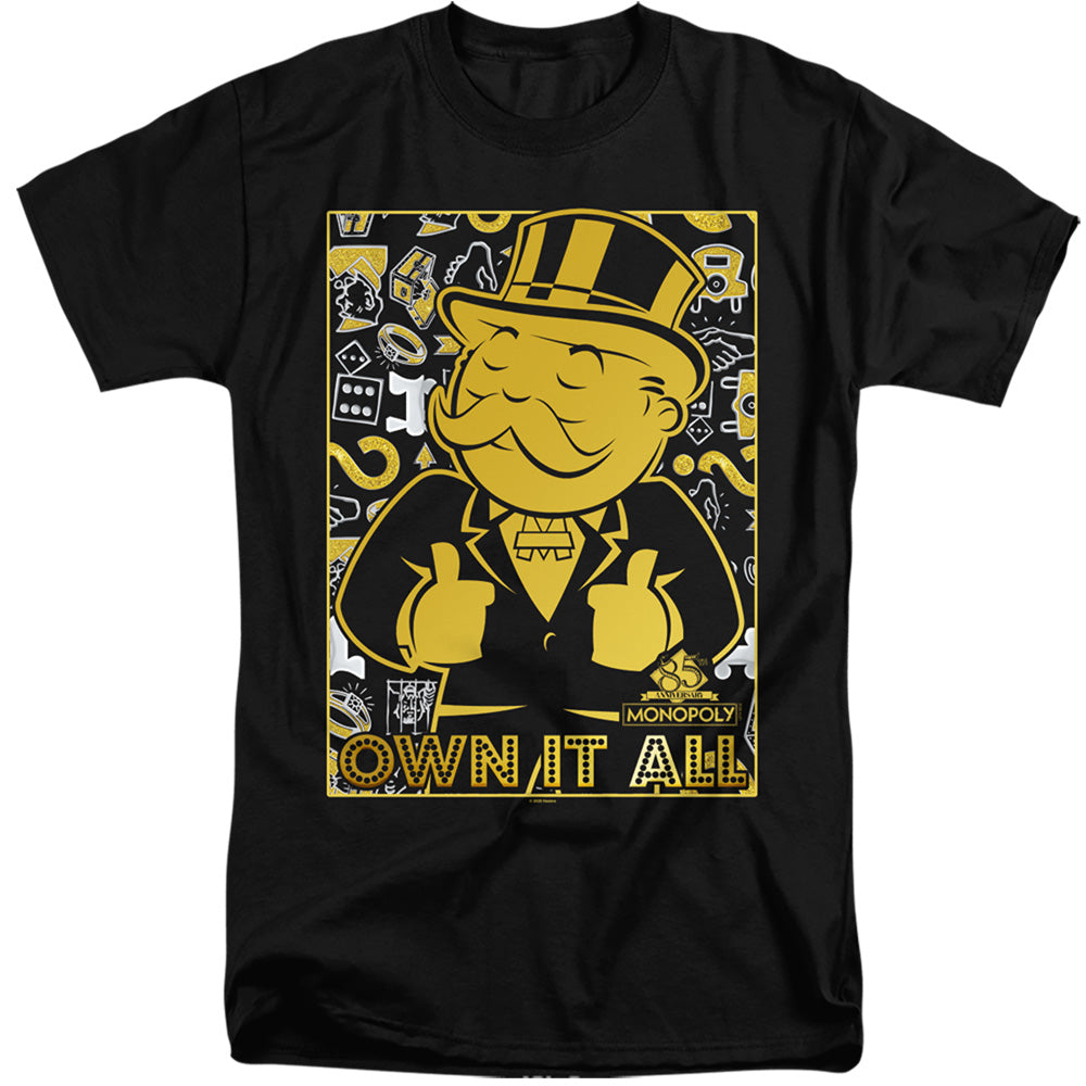 Monopoly Own Mens Tall T Shirt Black