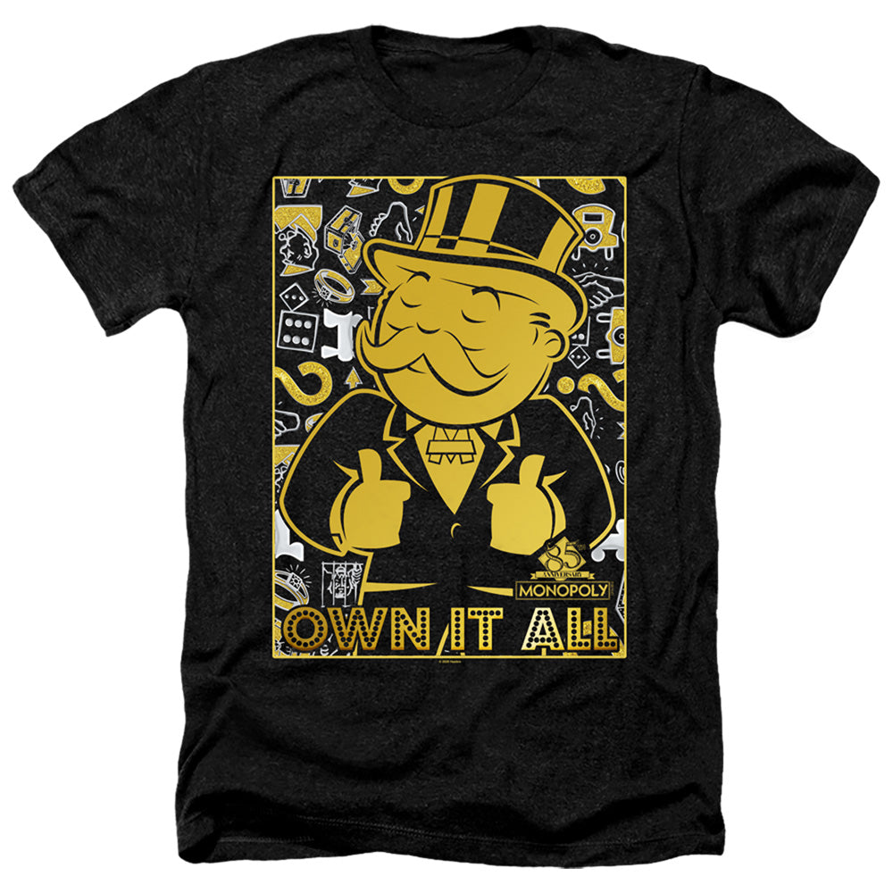 Monopoly Own Heather Mens T Shirt Black