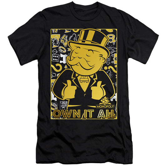 Monopoly Own Premium Bella Canvas Slim Fit Mens T Shirt Black