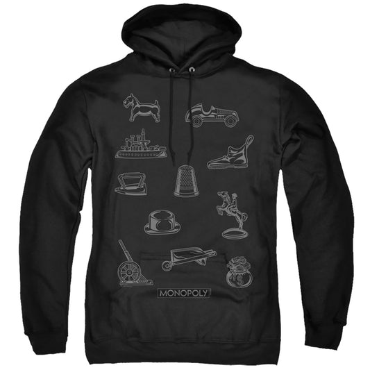 Monopoly Token Mens Hoodie Black