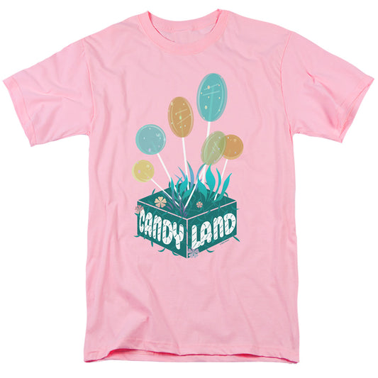 Candy Land Isometric Lollipop Block Mens T Shirt Pink