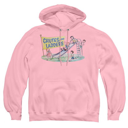 Chutes And Ladders Old School Mens Hoodie Pink