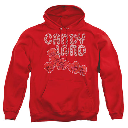 Candy Land I Love You Mens Hoodie Red