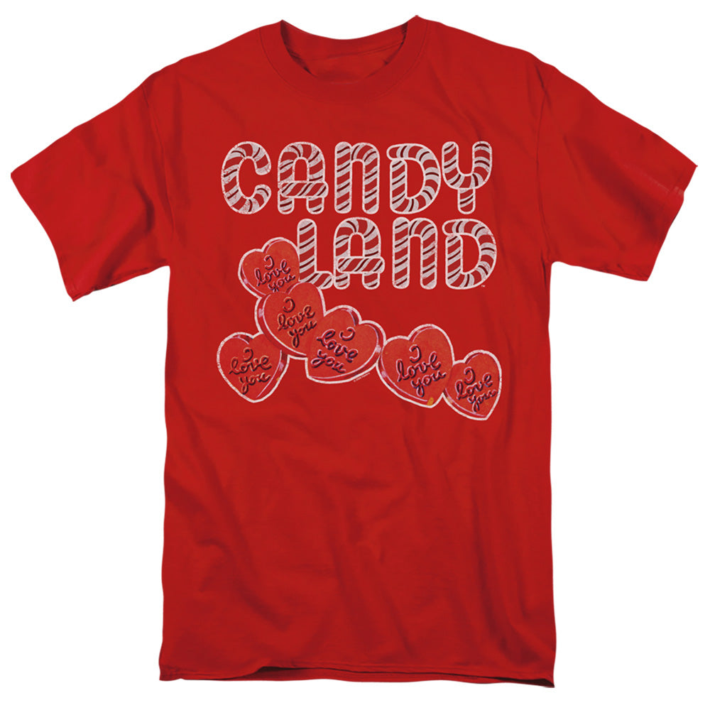 Candy Land I Love You Mens T Shirt Red