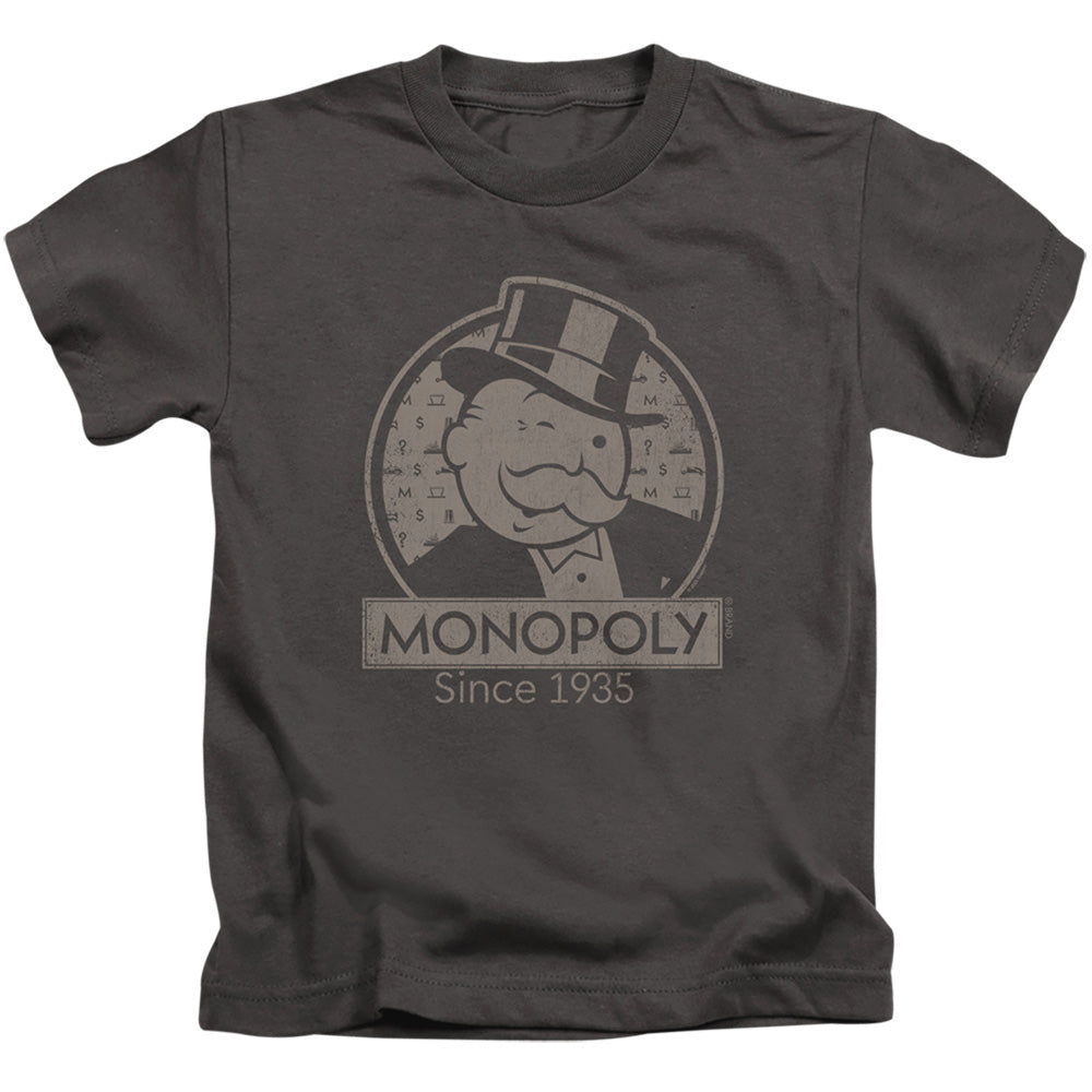 Monopoly Wink Juvenile Kids Youth T Shirt Charcoal