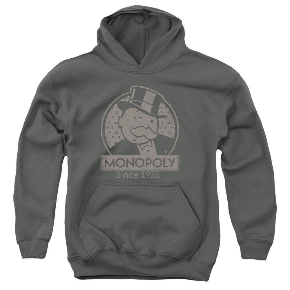 Monopoly Wink Kids Youth Hoodie Charcoal