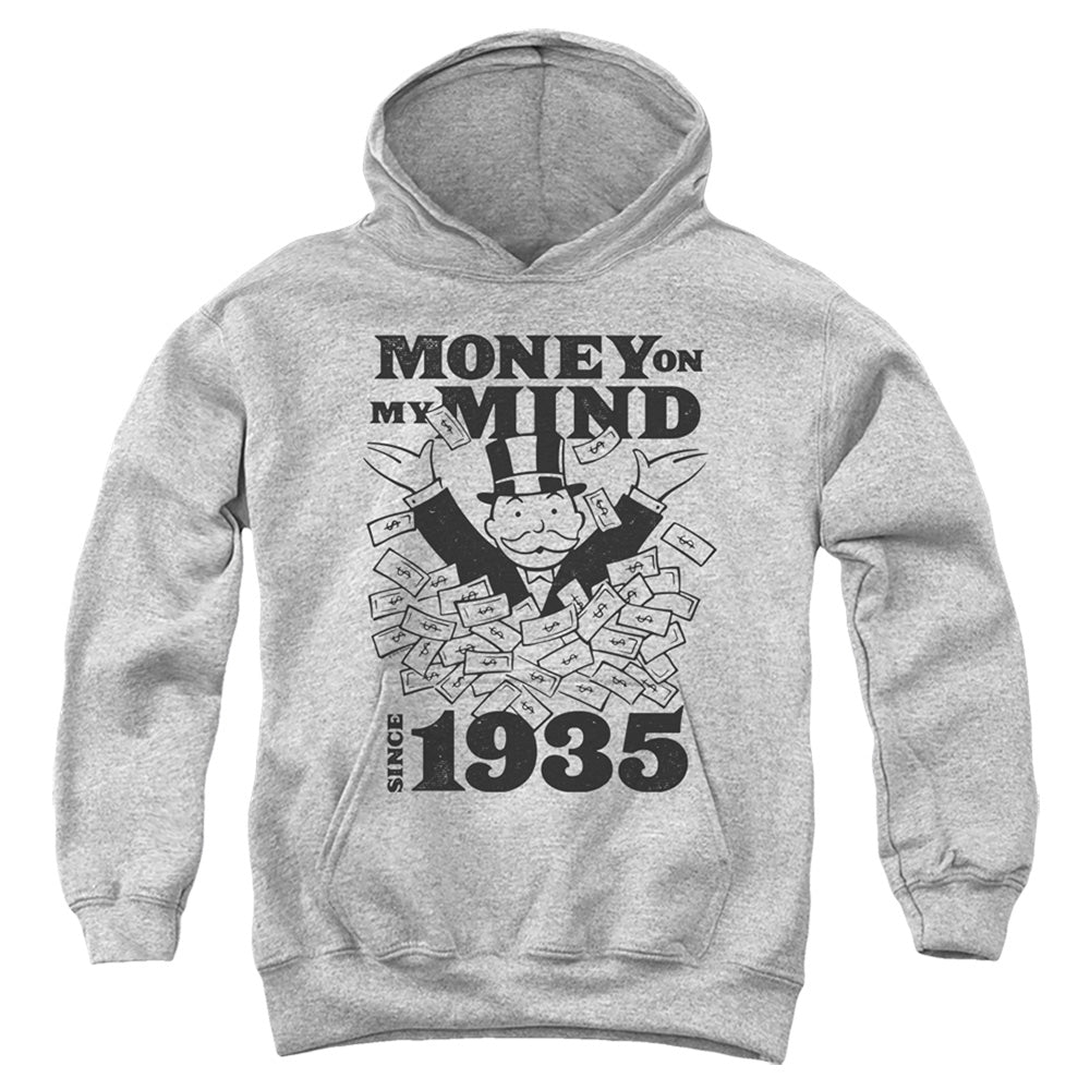 Monopoly Money Mind Since 35 Kids Youth Hoodie Athletic Heather