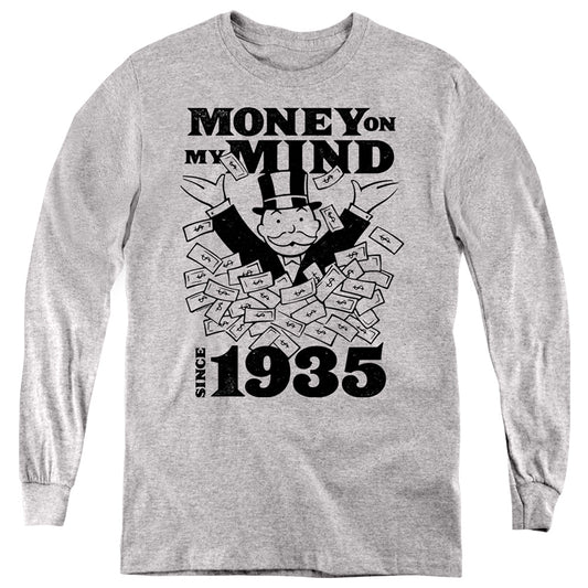 Monopoly Money Mind Since 35 Long Sleeve Kids Youth T Shirt Athletic Heather