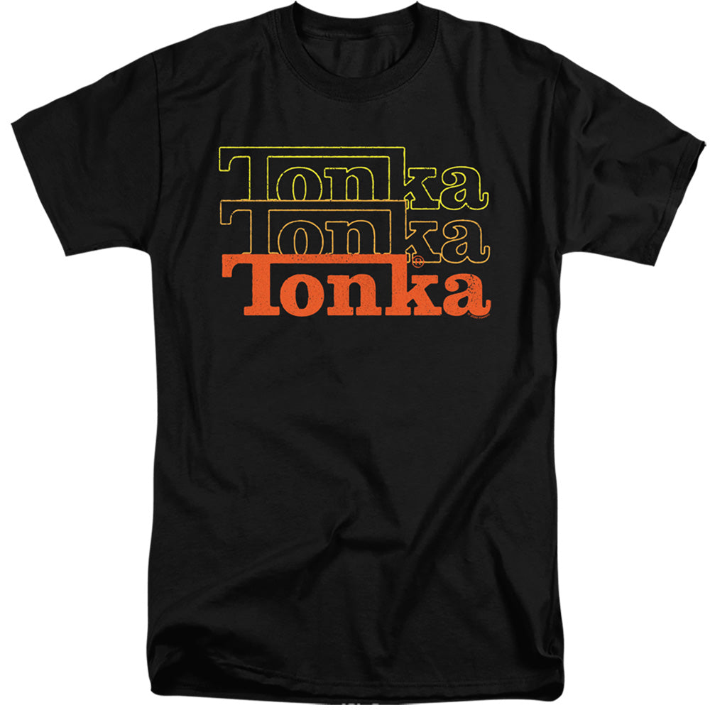 Tonka Fuzzed Repeat Mens Tall T Shirt Black