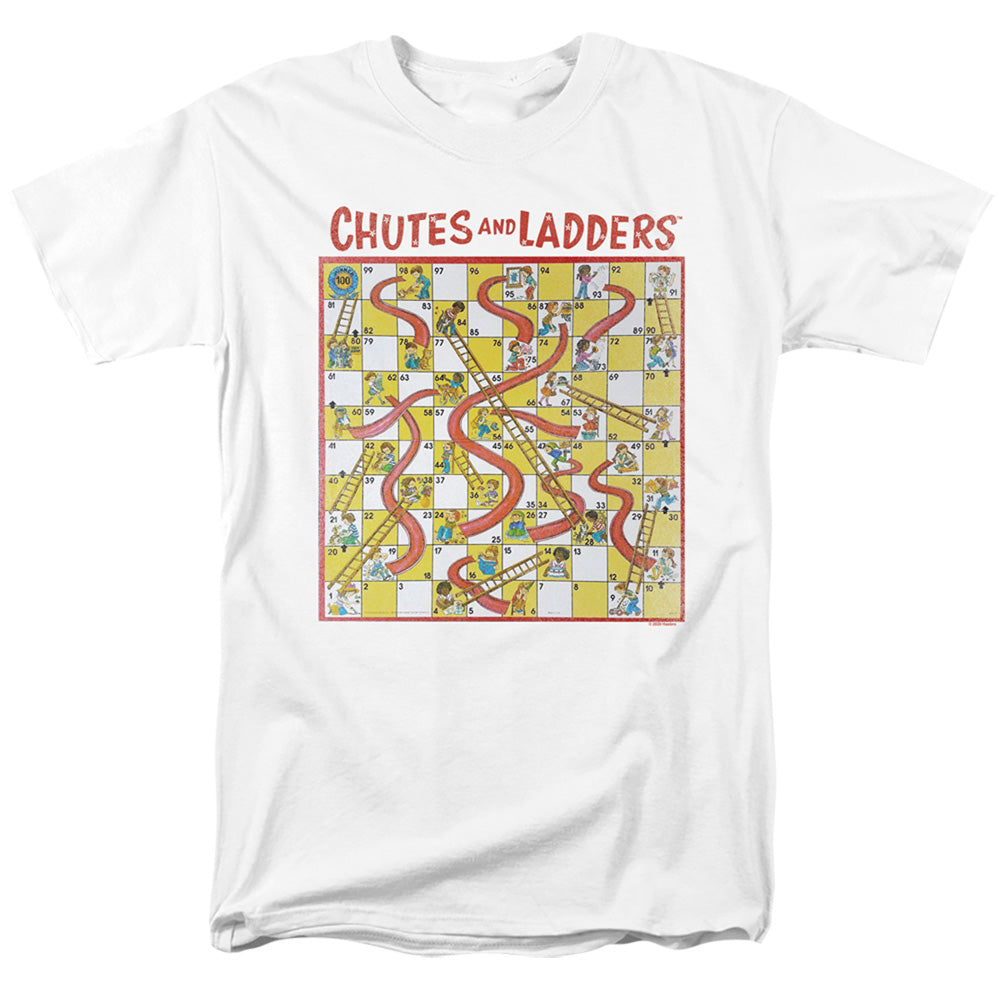 Chutes And Ladders 79 Game Board Mens T Shirt White