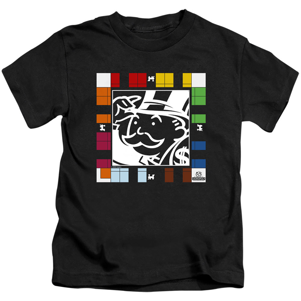 Monopoly Game Board Juvenile Kids Youth T Shirt Black