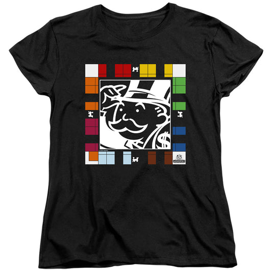 Monopoly Game Board Womens T Shirt Black