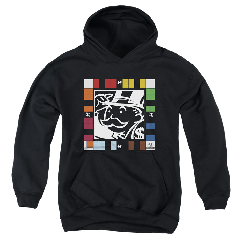 Monopoly Game Board Kids Youth Hoodie Black