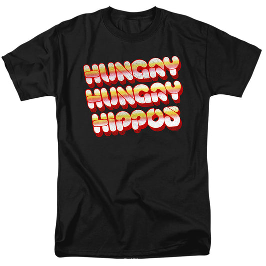 Hungry Hungry Hippos Hungry Vintage Logo Mens T Shirt Black