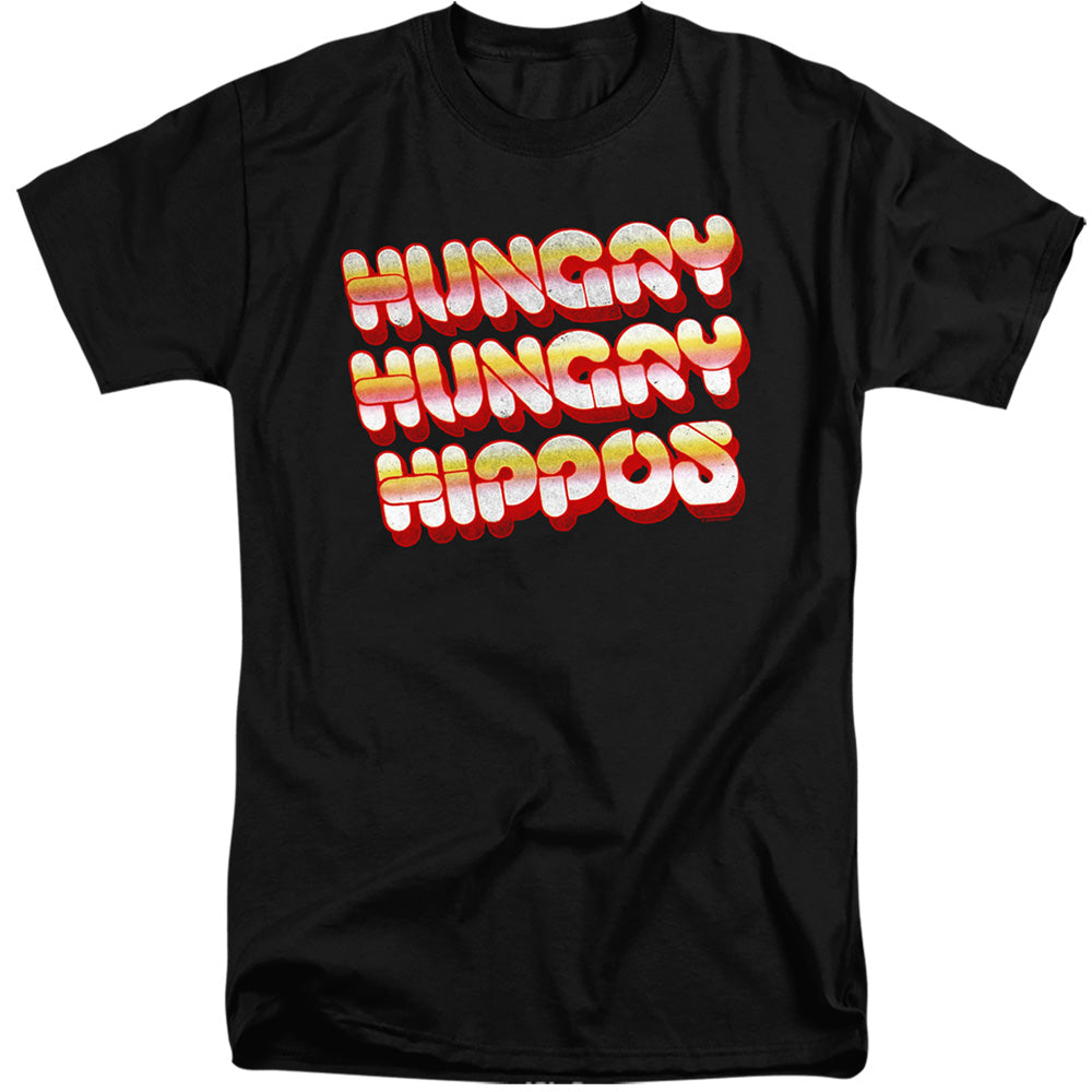 Hungry Hungry Hippos Hungry Vintage Logo Mens Tall T Shirt Black