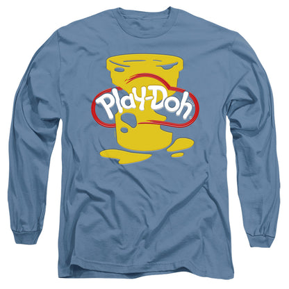 Play Doh Play Doh Messy Stencil Logo Mens Long Sleeve Shirt Carolina Blue