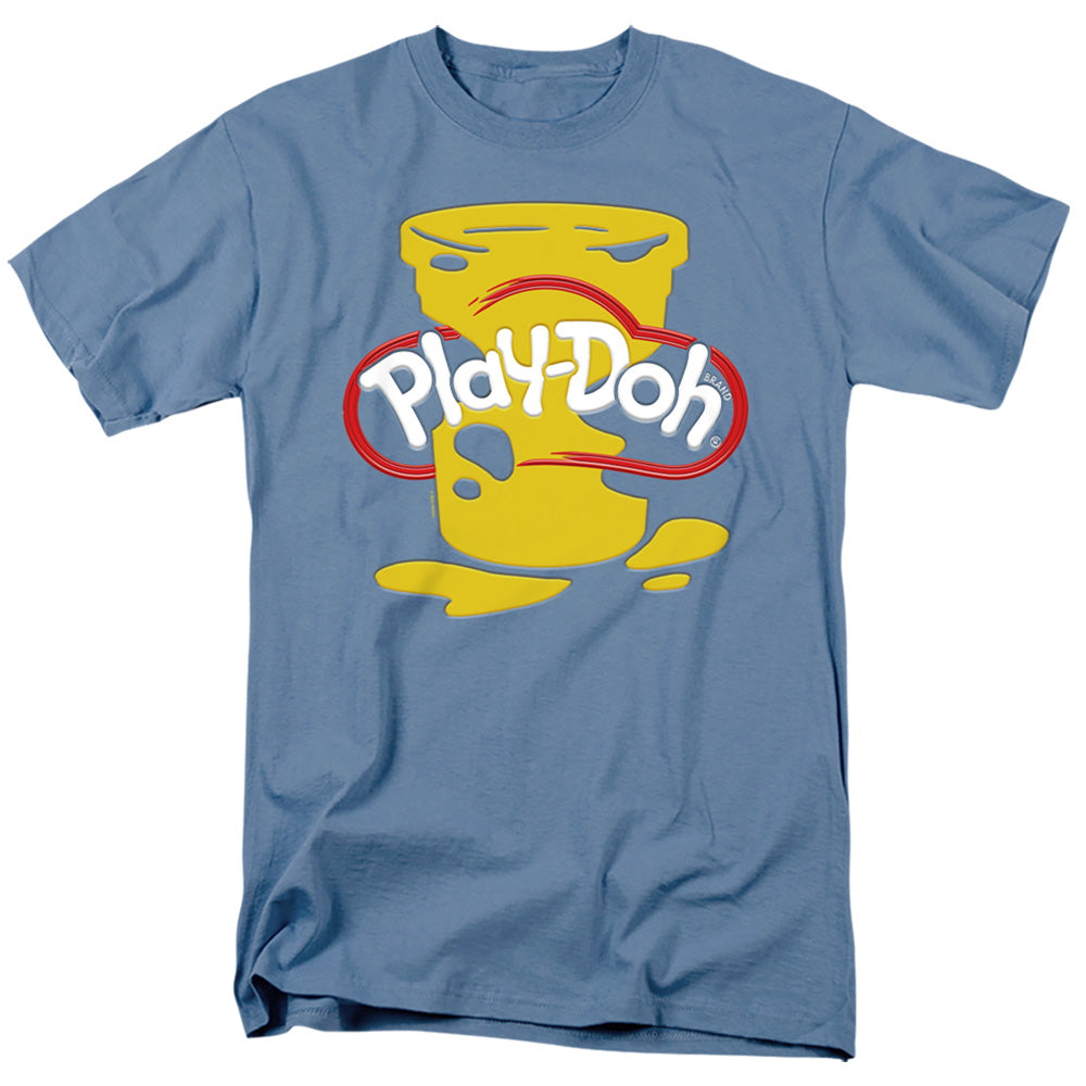 Play Doh Play Doh Messy Stencil Logo Mens T Shirt Carolina Blue