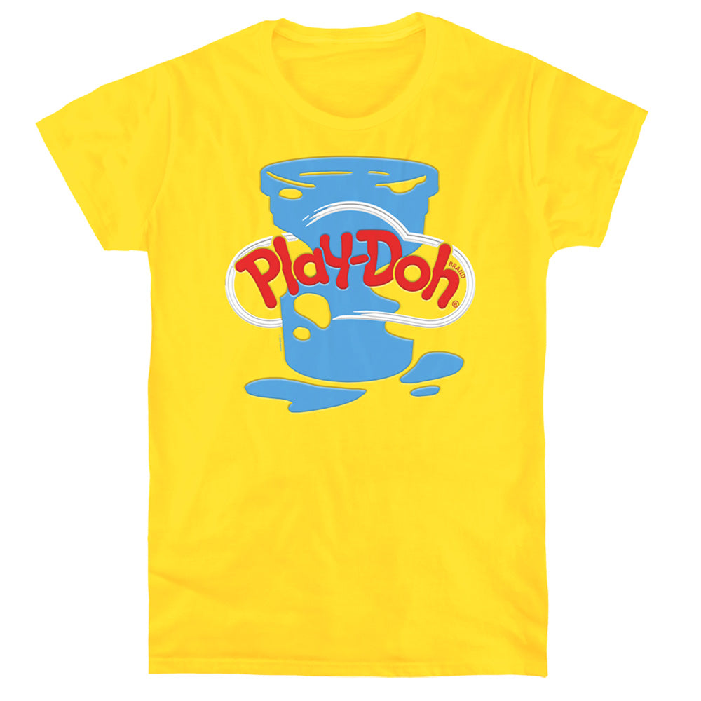 Play Doh Play Doh Inverted Messy Womens T Shirt Yellow