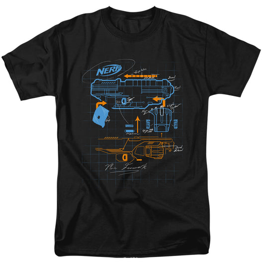 Nerf Deconstructed Nerf Gun Mens T Shirt Black