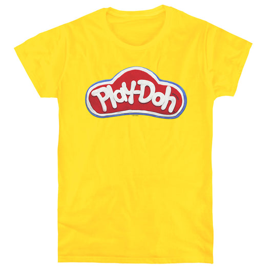 Play Doh Logo in Doh Womens T Shirt Yellow