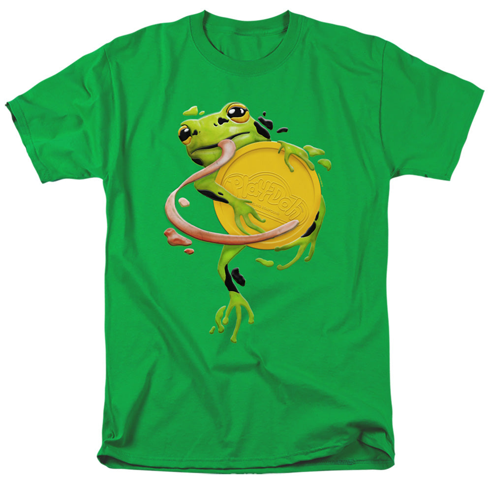 Play Doh Frog Hugging Play Doh Lid Mens T Shirt Kelly Green