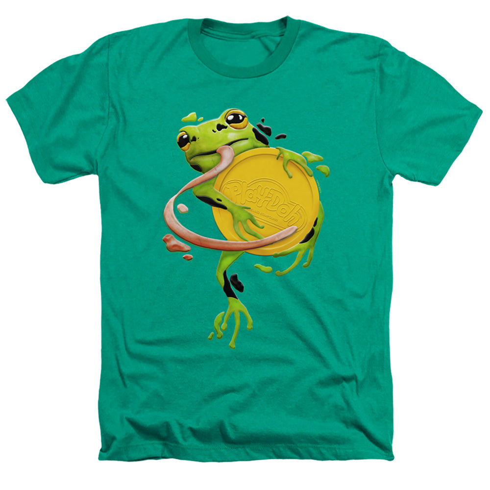 Play Doh Frog Hugging Play Doh Lid Heather Mens T Shirt Kelly Green