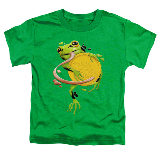 Play Doh Frog Hugging Play Doh Lid Toddler Kids Youth T Shirt Kelly Green