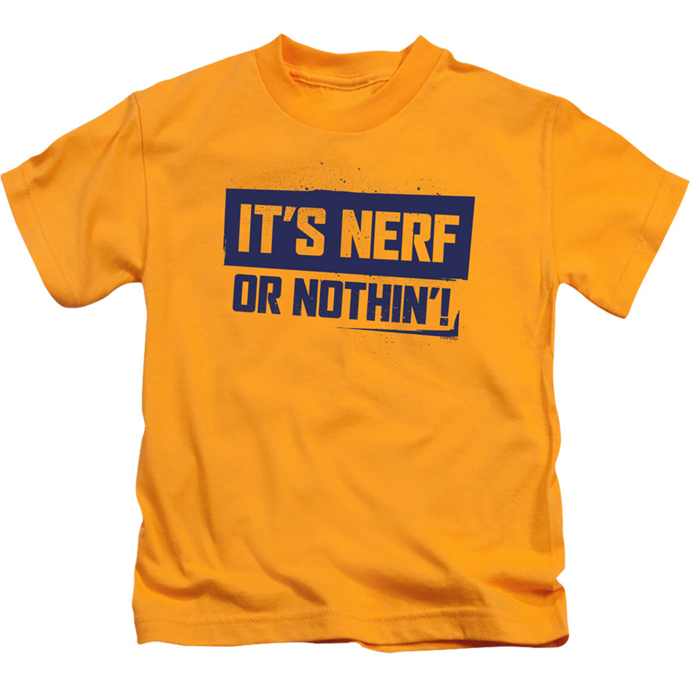 Nerf Nerf or Nothing Juvenile Kids Youth T Shirt Gold