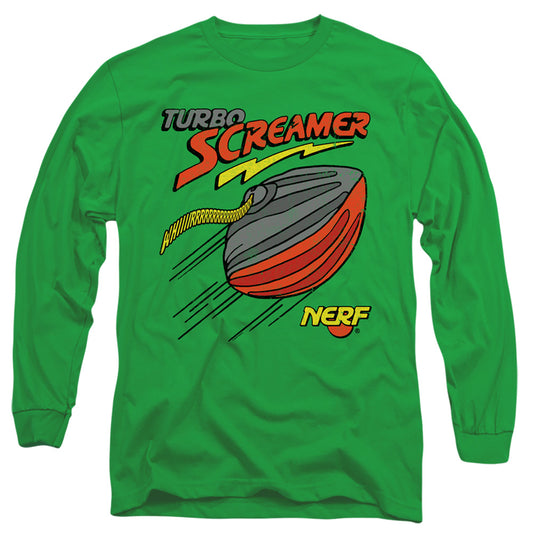 Nerf Turbo Screamer Mens Long Sleeve Shirt Kelly Green