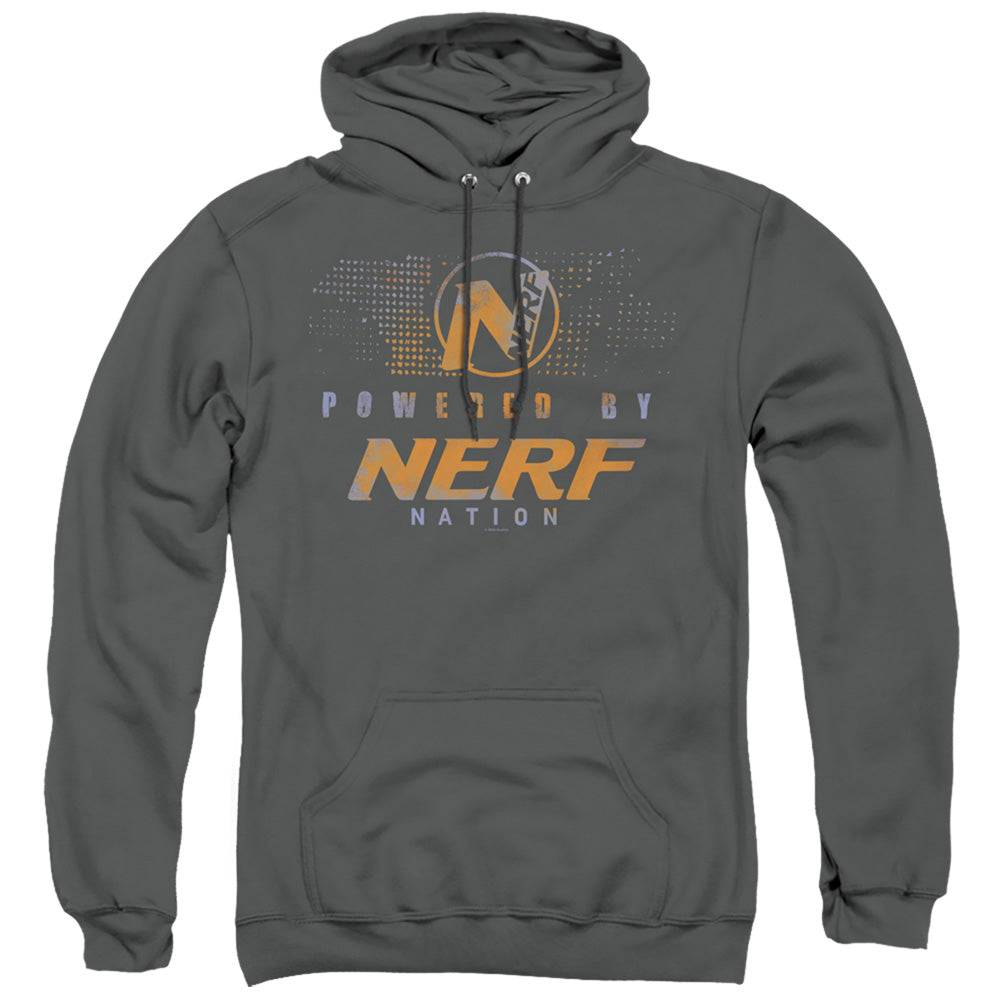 Nerf Powered By Nerf Nation Mens Hoodie Charcoal