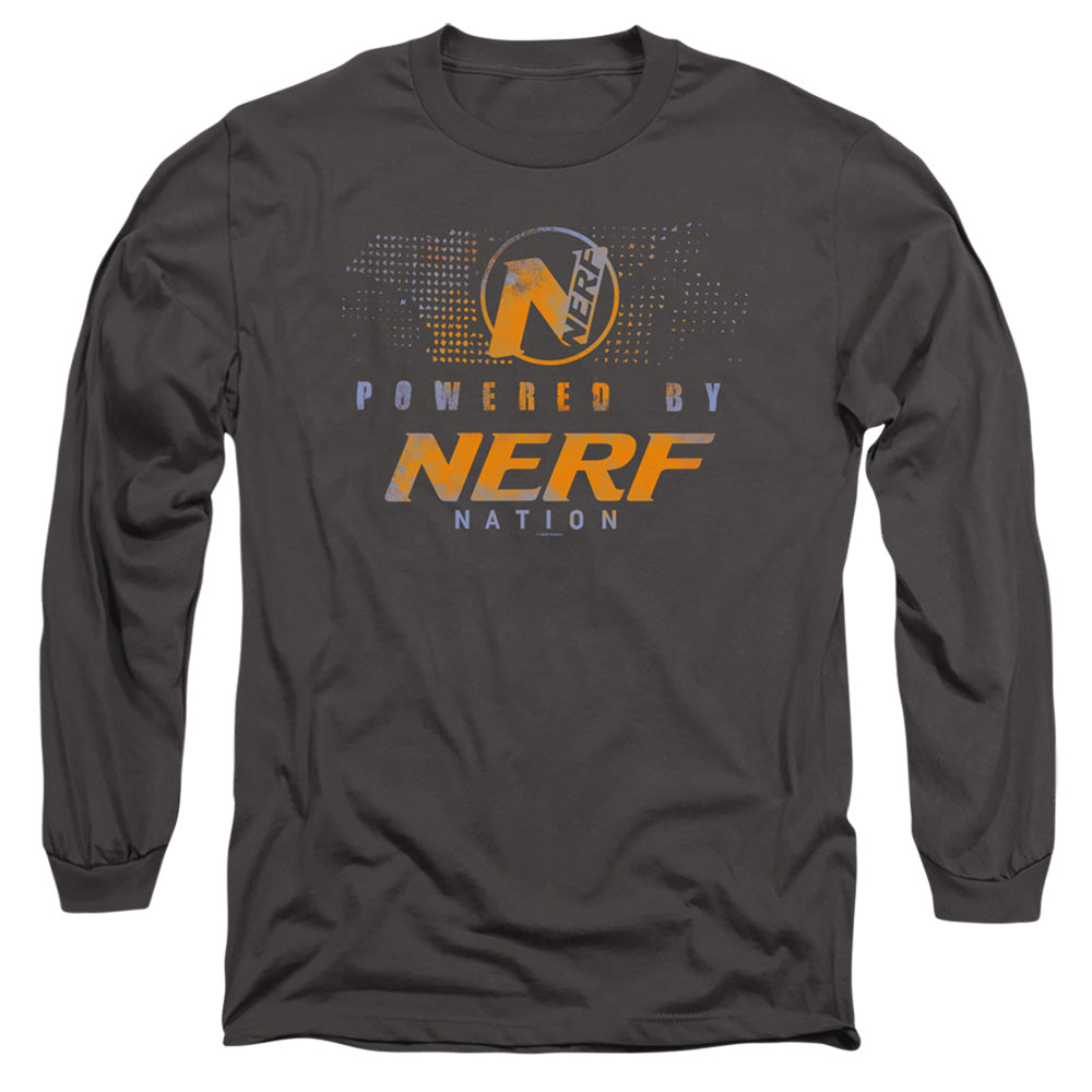 Nerf Powered By Nerf Nation Mens Long Sleeve Shirt Charcoal