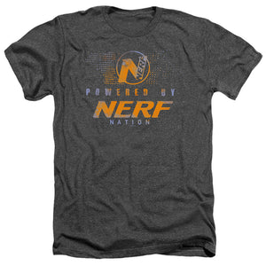 Nerf Powered by Nerf Nation Heather Mens T Shirt Charcoal