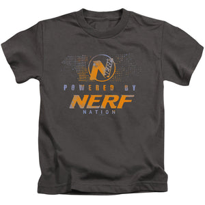 Nerf Powered by Nerf Nation Juvenile Kids Youth T Shirt Charcoal