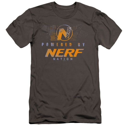 Nerf Powered by Nerf Nation Premium Bella Canvas Slim Fit Mens T Shirt Charcoal