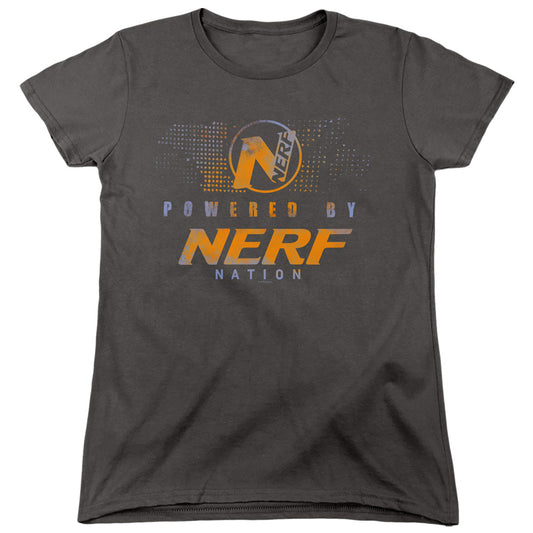 Nerf Powered by Nerf Nation Womens T Shirt Charcoal