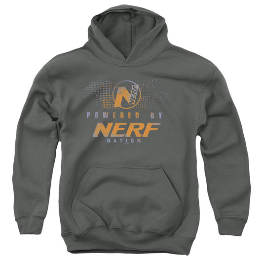 Nerf Powered by Nerf Nation Kids Youth Hoodie Charcoal