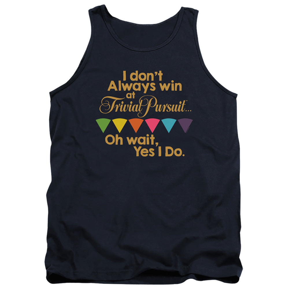 Trivial Pursuit I Always Win Mens Tank Top Shirt Navy