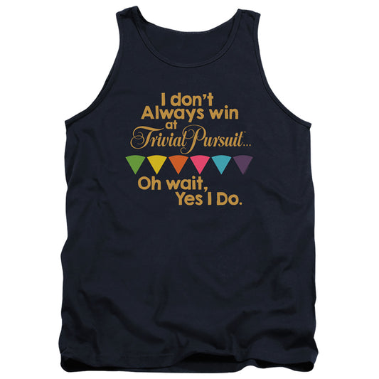 Trivial Pursuit I Always Win Mens Tank Top Shirt Navy