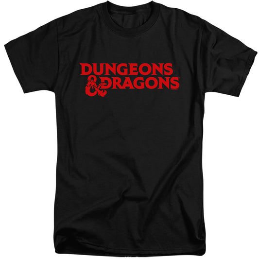 Dungeons And Dragons Type Logo Mens Tall T Shirt Black