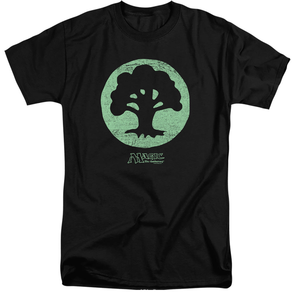 Magic The Gathering Green Symbol Mens Tall T Shirt Black