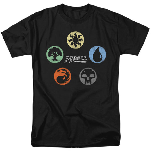 Magic The Gathering 5 Colors Mens T Shirt Black